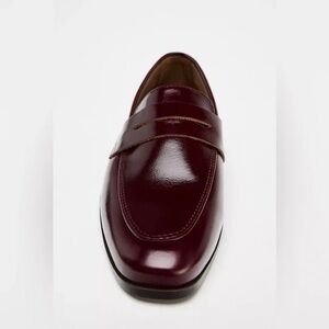 Zara Penny Loafers in Burgundy